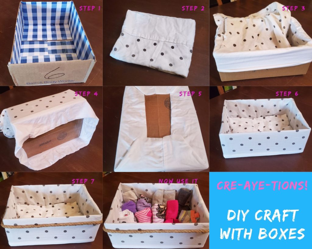 Step by step instructions on DIY box craft