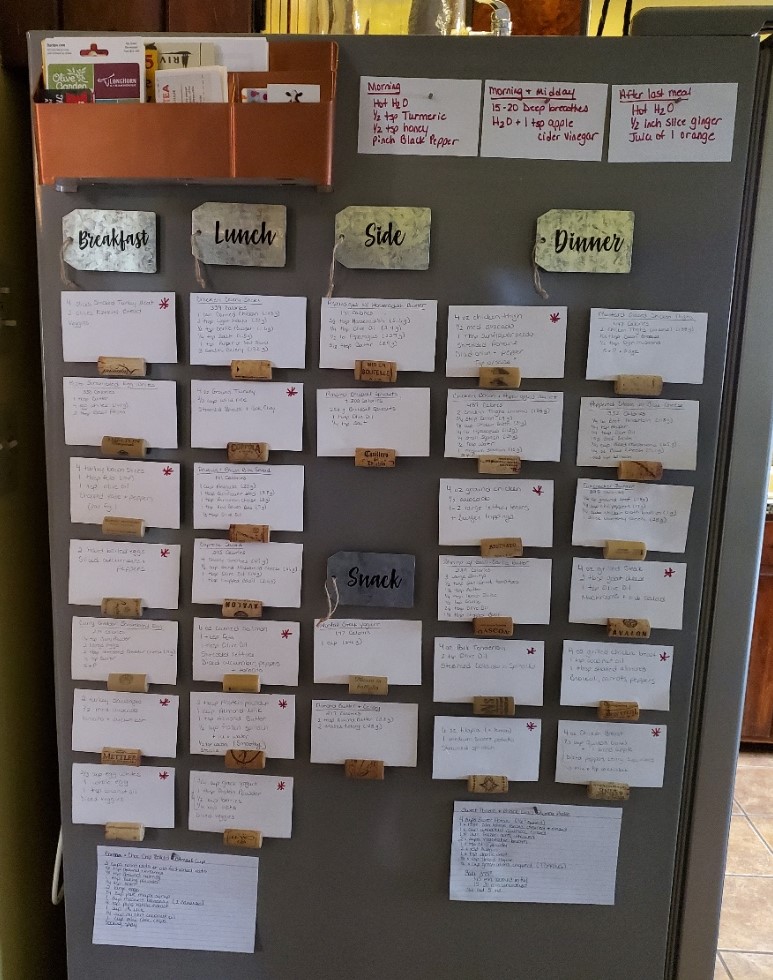refrigerator with meal planning