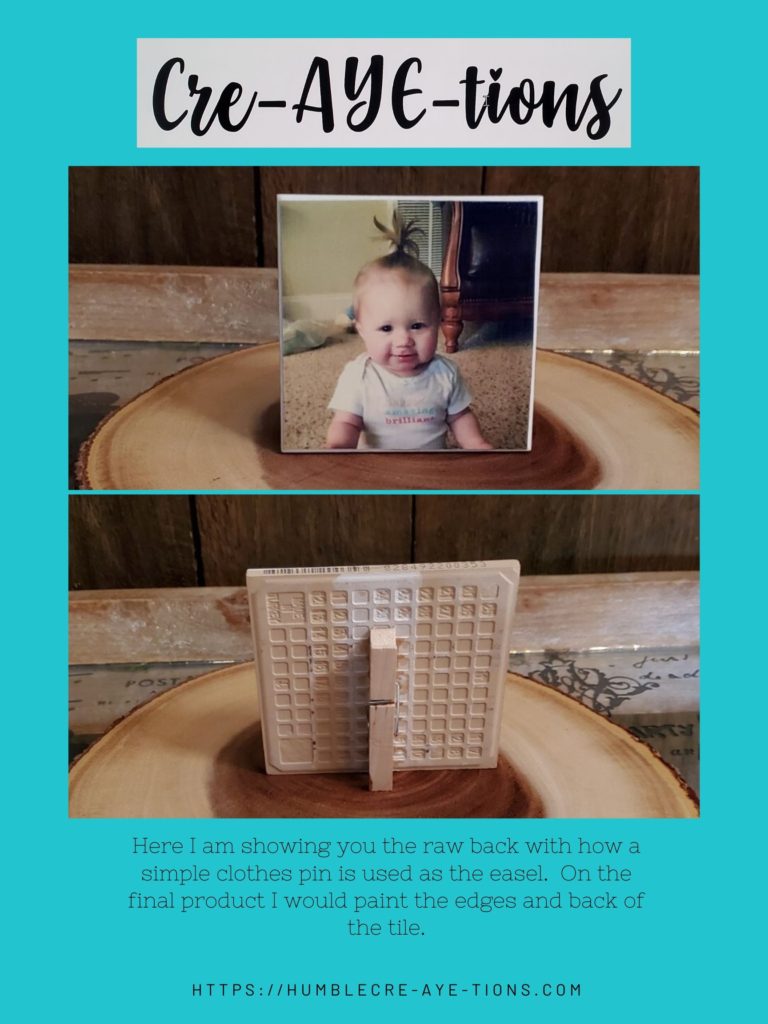DIY tiles with photo and stand display