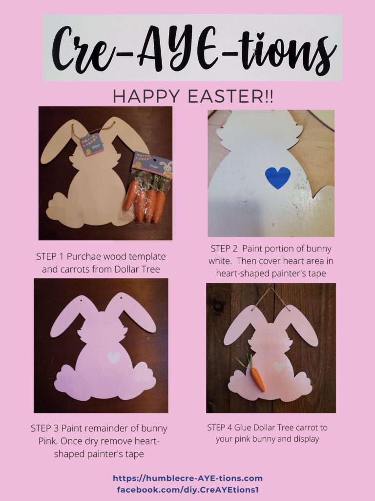 DIY instructions on how to make a bunny placque