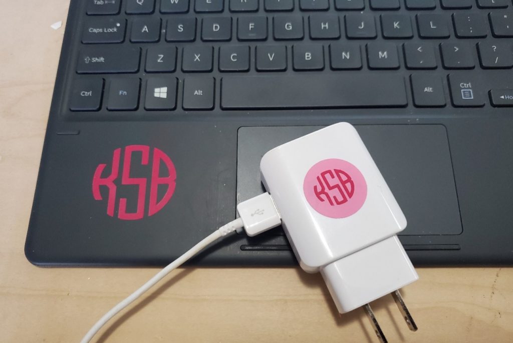 keyboard and plug monogram