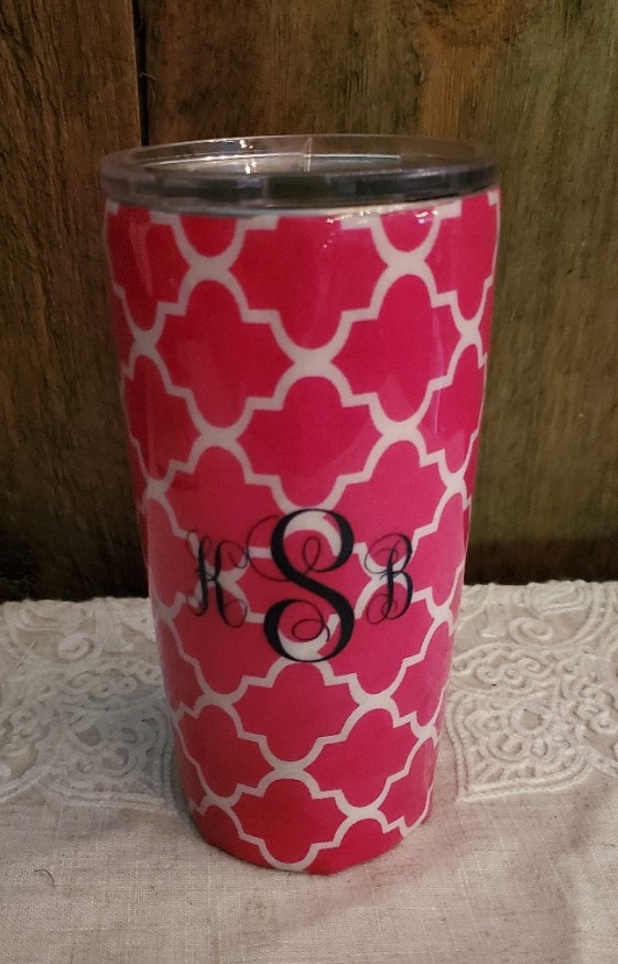 fabric covered DIY epoxy tumbler