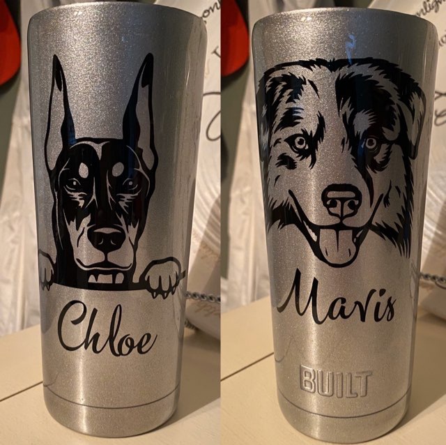 dog lover DIY epoxy tumbler