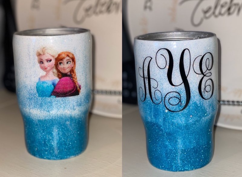 Frozen DIY expoxy tumbler