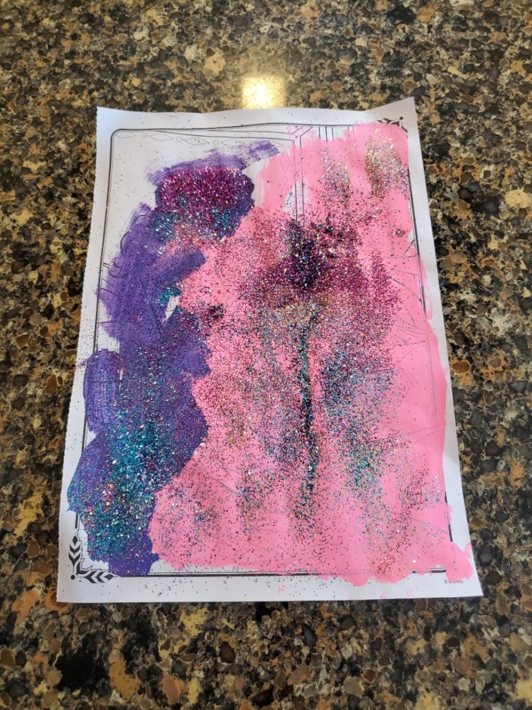 painting with glitter