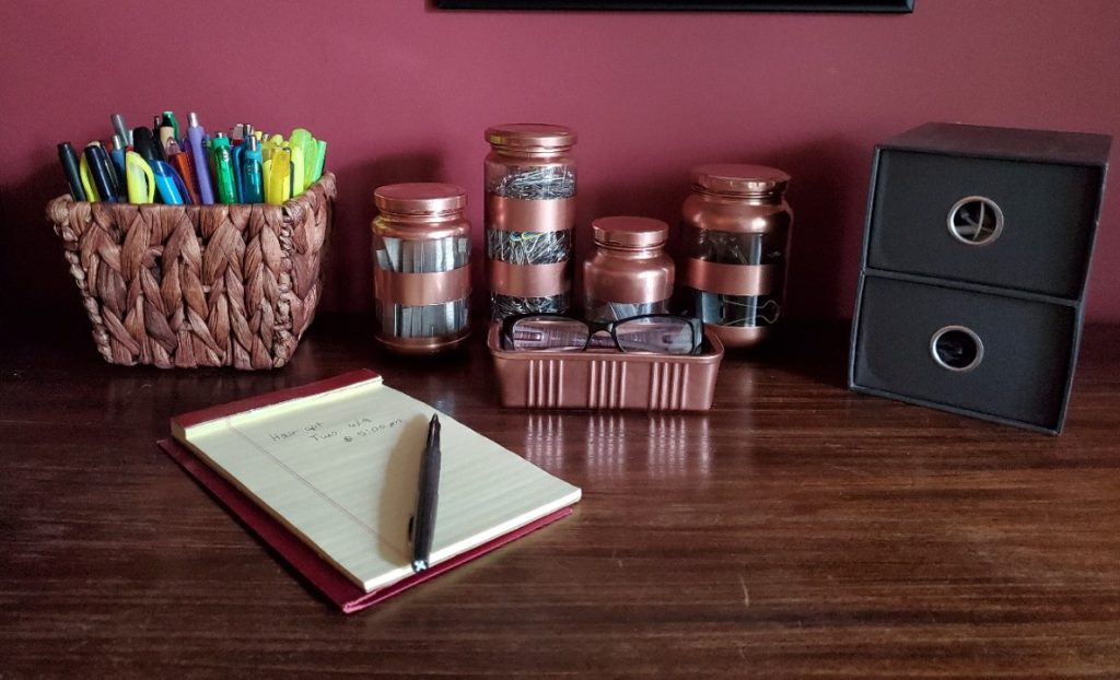 desk top DIY Glass Jar project