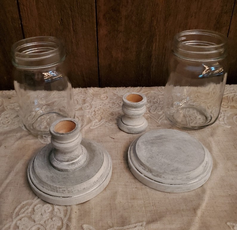 glue candle holder to base