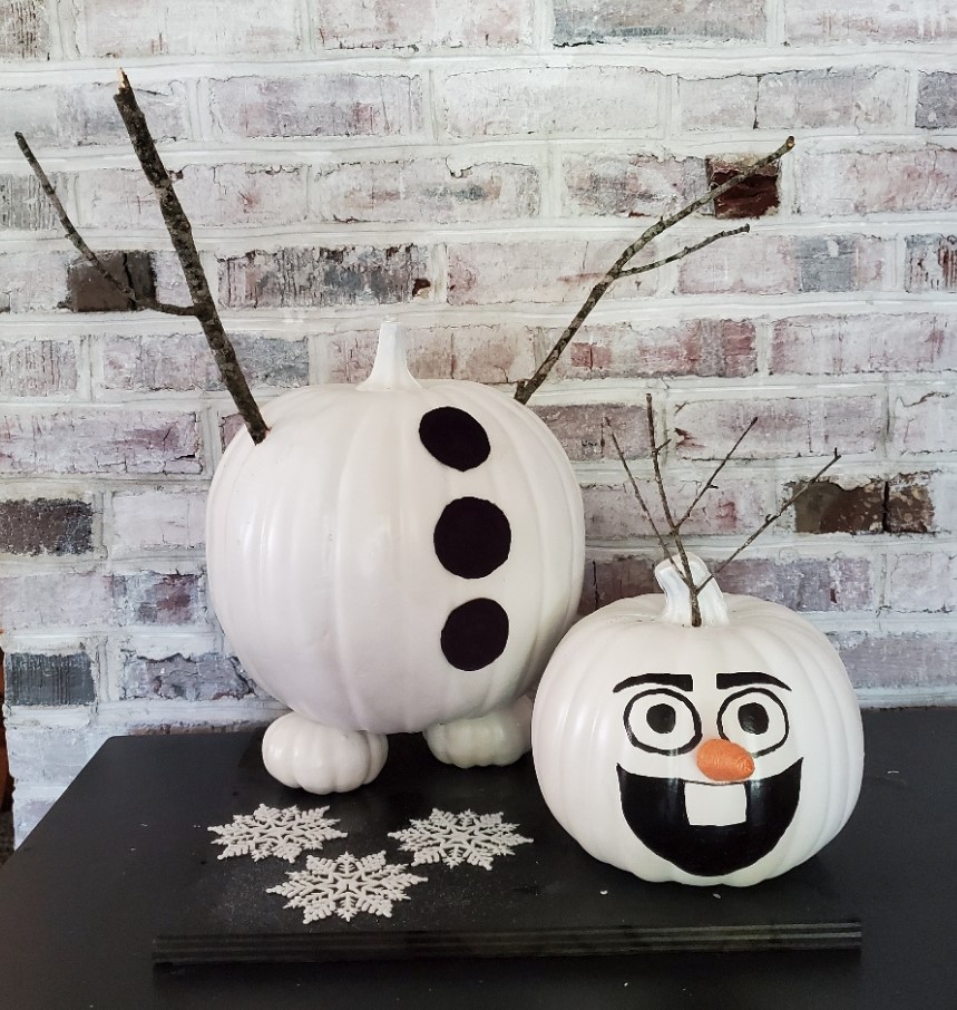 Olaf pumpkin DIY