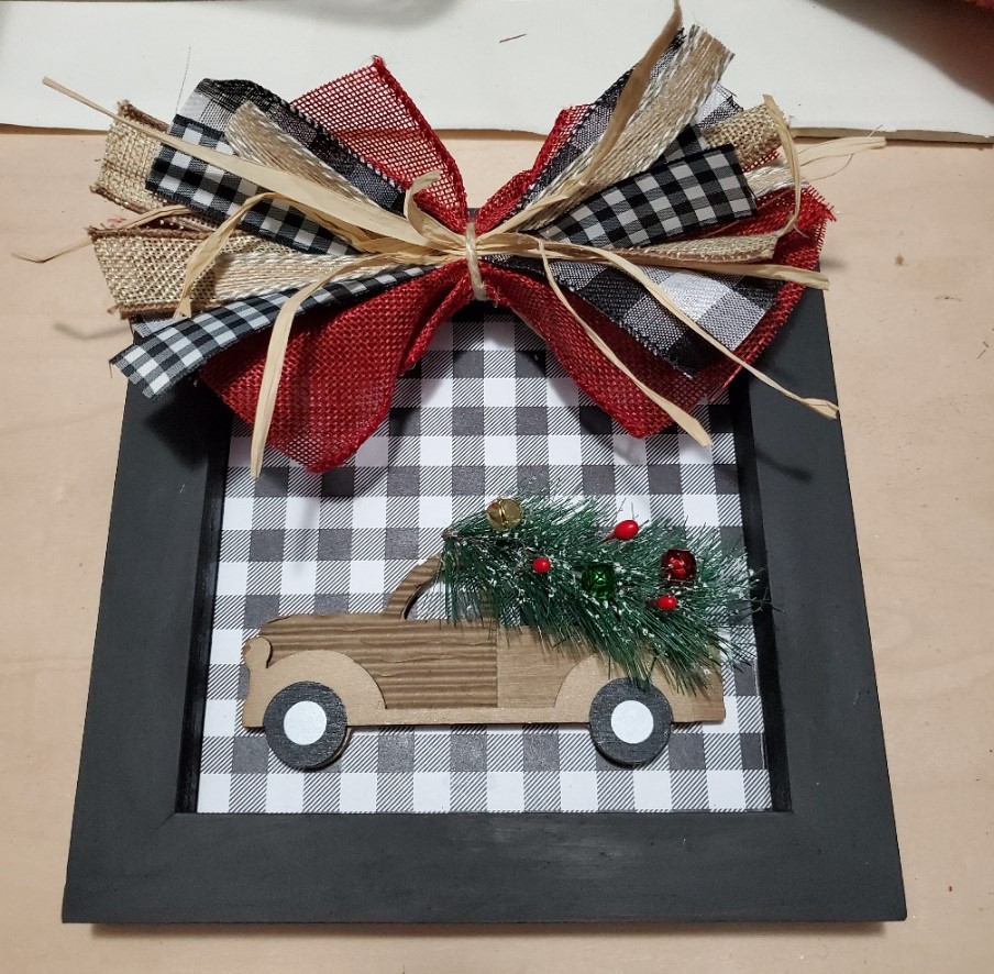 final DIY Christmas plaque