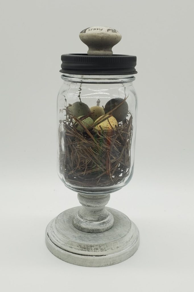 Easter nest in a jar